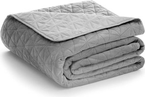 Светлосиво капитонирано покривало за легло 260x280 cm Laila – AmeliaHome