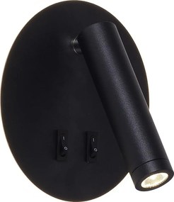 Zuma Line W4107-BK-LED Стенно точково осветително тяло CIRCA LED/5,5W/230V + LED/2,5W черно