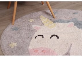 Памучен ръчно изработен детски килим подходящ за пране ø100 cm Believe in Yourself – Lorena Canals