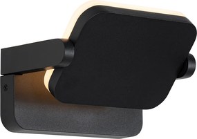 Външна стенна лампа черна с LED регулируема - Kamile