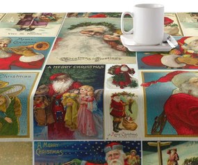 Резинирана покривка за маса, устойчива на петна Mauré Vintage Christmas 300 x 140 cm