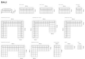 Шезлонг в тухлен цвят (десен ъгъл) Bali – Cosmopolitan Design