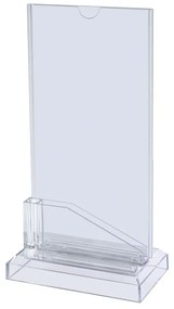 KEJEA Информационна поставка, с място за визитка, 100 х 200 mm, прозрачна