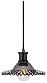 Черно висящо осветително тяло със стъклен абажур ø 21,5 cm Novia – Markslöjd