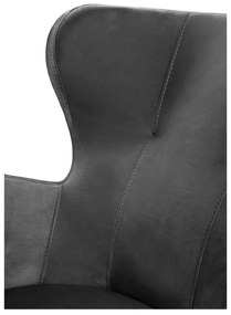 Тъмносиво кадифено кресло Noemye – Bonami Selection