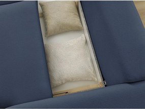 Син сгъваем/с място за съхранение диван 265 cm Ezechiel – Bobochic Paris