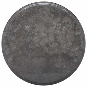 149190 vidaXL Плот за маса, черен, Ø40x2,5 см, мрамор
