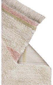 Розов и кремав ръчно изработен памучен килим подходящ за пране 140x200 cm Lanes Vintage Nude – Lorena Canals