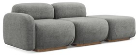 Сив модулна лежанка от букле (десен ъгъл) Ailani – Makamii
