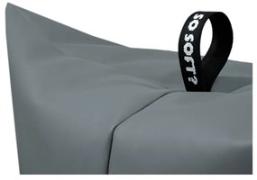 Тъмносин пуф от изкуствена кожа Icy Sofa – So Soft?