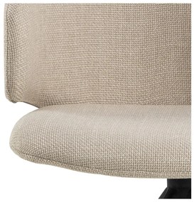 Бежов тапициран трапезен стол с подлакътници Ella – Actona