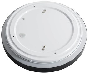 Модерна таванна лампа черна с бяла 35 см IP44 - Walden