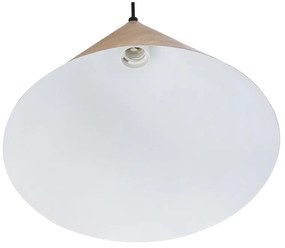 Кафява висяща лампа с метален абажур ø 32 cm Dunca - Candellux Lighting