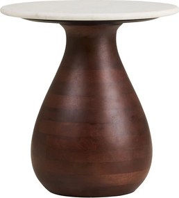 Кръгла странична масичка с мраморна плоча ø 40 cm Heide – House Nordic