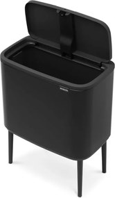 Кош за боклук Brabantia Bo Touch 651106, 36 л, Плавно и безшумно отваряне, Голям отвор, Черен