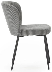 Сиви велурени трапезни столове в комплект 4 бр. Megan – Marckeric