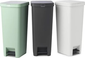 Кош за боклук с педал Brabantia StepUp 1005556, 40 л, Екологични материали, Голям отвор, Светлосив