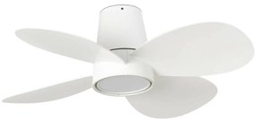 FARO 34315WT-LED Димируем таванен вентилатор KLOVER TUB S LED/20W/230V бял Ø 80 см WT + д.у.