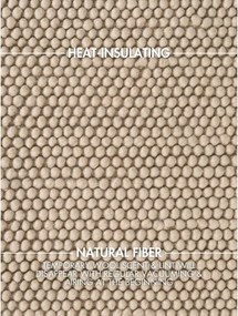 Бежов ръчно изработен вълнен кръгъл килим ø 200 cm Richmond Diana – Ted Baker