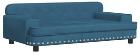 3196279 vidaXL Детски диван, Синьо, 90x53x30 см, кадифе