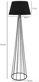 Подова лампа Фридо II - 202-000145 черен цвят