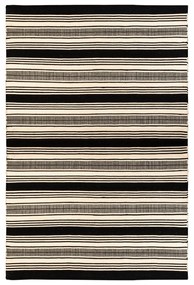 Черно-бял двустранен килим за открито, изработен от рециклирана пластмаса , 80 x 180 cm Zambezi - Green Decore