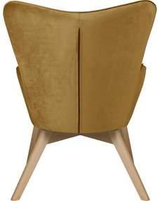 Кадифено кресло горчица Niko – Ropez