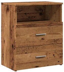 856564 vidaXL Нощно шкафче, старо дърво, 50x32x60 см, инженерно дърво
