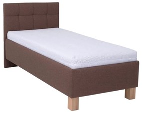 Тапицирано легло с място за съхранение без матрак MARIA ONE 90x200 см кафяв