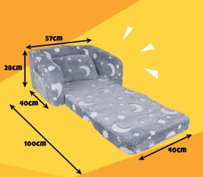 Детски стол за облягане, светещ в тъмното