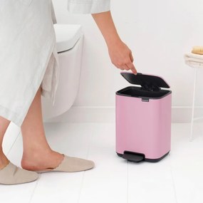 Кош за боклук Brabantia Bo Pedal 1010444, 4 л, Леко затваряне, Противоплъзгаща основа, Розов