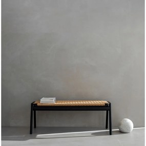 Пейка черен и естествен цвят Klupa – Gazzda