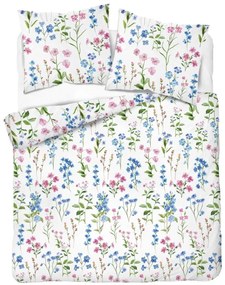 Топло фланелено спално бельо с мотив на ливадни цветя 2 части: 1 бр. 140x200 + 1 бр. 70x80