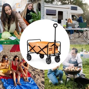 Сгъваема транспортна количка 100 кг – градинска и плажна количка на колела