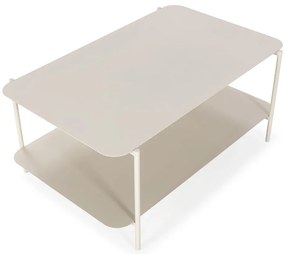 Кремава метална масичка за кафе 58x90 cm Beatrix – MOME