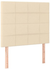 3116327 vidaXL Горни табли за легло, 2 бр, кремави, 100x5x78/88 см, плат