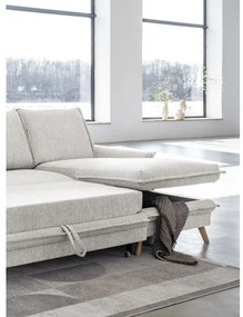 Бежов разтегателен ъглов диван (десен ъгъл) Charming Charlie – Miuform