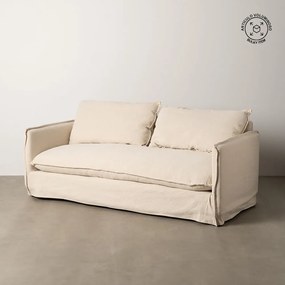 Кремав ленен диван 200 cm – Ixia