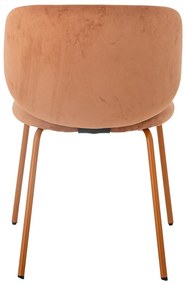 Оранжеви кадифени трапезни столове в комплект от 2 бр. Ponte – Bloomingville