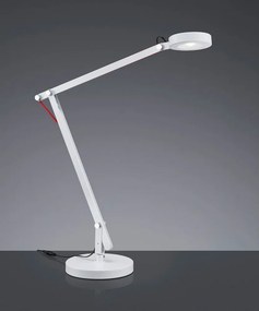 Бяла LED настолна лампа с огъваща се структура (височина 90 cm) Amsterdam – Trio