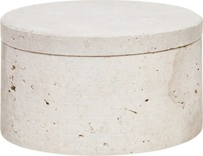 Декоративна каменна кутия за съхранение в естествен цвят ø 14x8 cm Tibor – Premier Housewares