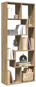 858083 vidaXL Разделител за стая / библиотека, дъб артизан, 67x25x161,5 см