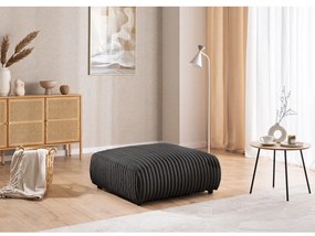 Тъмносива табуретка от рипсено кадифе Justin – Ropez