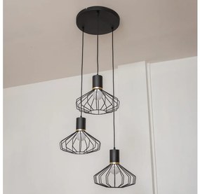 Полилей на кабел SOLANO 3xE27/15W/230V черен/златист