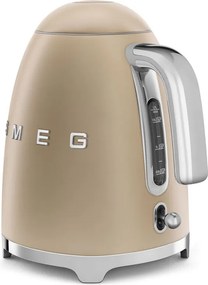 Електрическа кана SMEG KLF03CHMEU, 2400 W, 1.7 л, 360° основа, Матово покритие, Шампанско