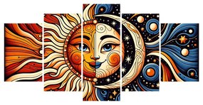 картини от 5 части – Слънце и луна