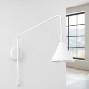 Бяла стенна лампа за контакт Zylo – Sollux