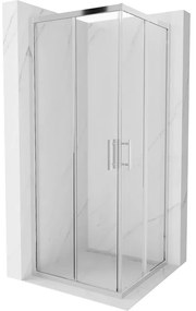 Mexen Rio квадратна душ кабина 80 x 80 см, прозрачна, хром - 860-080-080-01-00