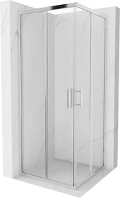 Mexen Rio квадратна душ кабина 80 x 80 см, прозрачна, хром - 860-080-080-01-00