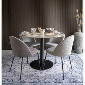 Кръгла маса за хранене с мраморен плот ø 110 cm Bolzano - House Nordic